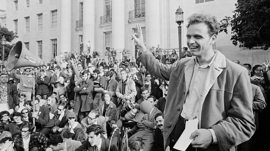 Risultati immagini per mario savio berkeley fall the berkeley student rebellion of 1964